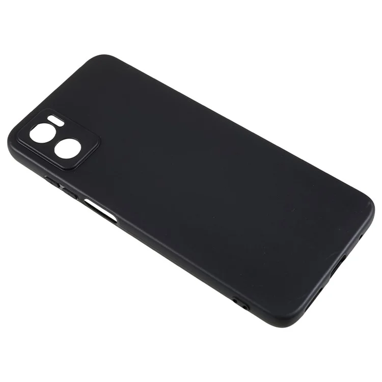 Para Motorola Moto E22 4G Cubierta Suave Brillante de TPU Anti-arañazos Funda de teléfono - Negro