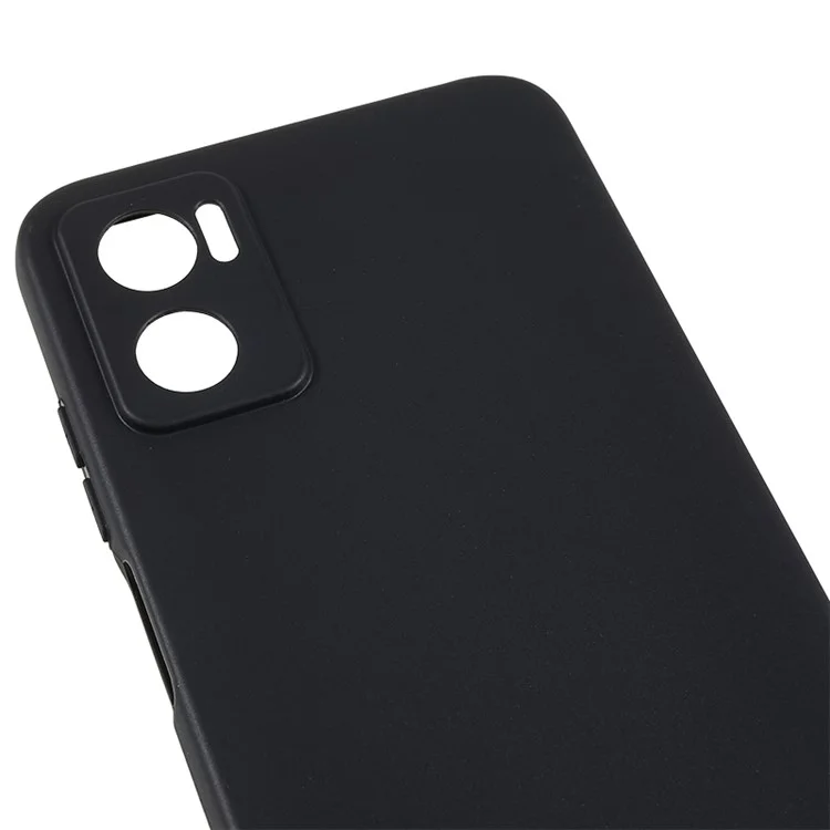 Para Motorola Moto E22 4G Cubierta Suave Brillante de TPU Anti-arañazos Funda de teléfono - Negro