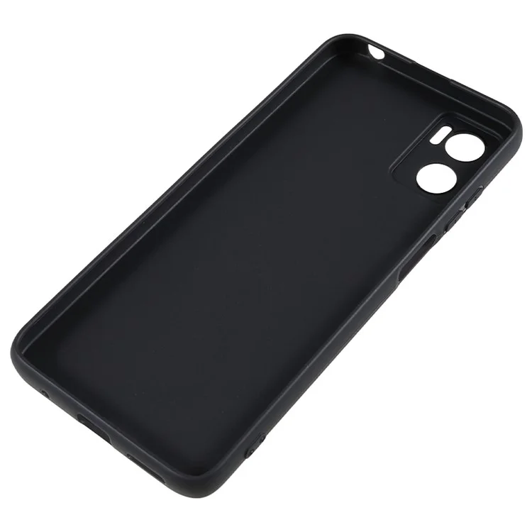 Para Motorola Moto E22 4G Cubierta Suave Brillante de TPU Anti-arañazos Funda de teléfono - Negro