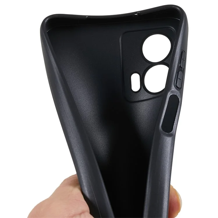 Per Motorola Moto G53 5G Custodia Soft TPU Lucida Anti-graffio Cover per Telefono - Nero