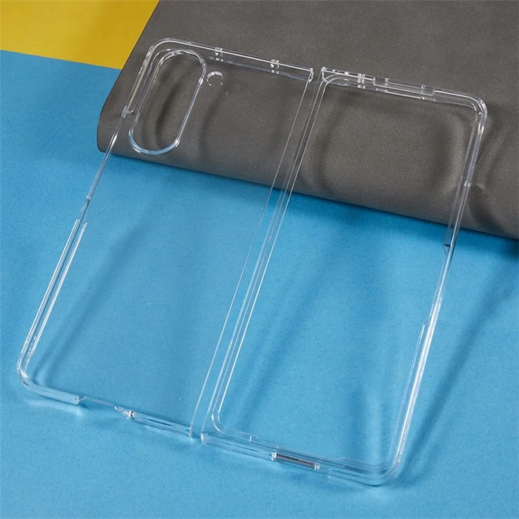 Custodia Trasparente per Samsung Galaxy Z Fold5 5G, Design a 2 Pezzi Antigraffio in PC Pieghevole