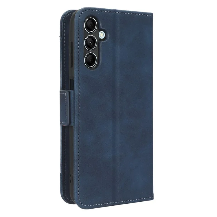 Для Samsung Galaxy M54 5G / F54 5G PU Leather Phone Case Multiple Card Slots Wallet Stand Flip Cover - Blue