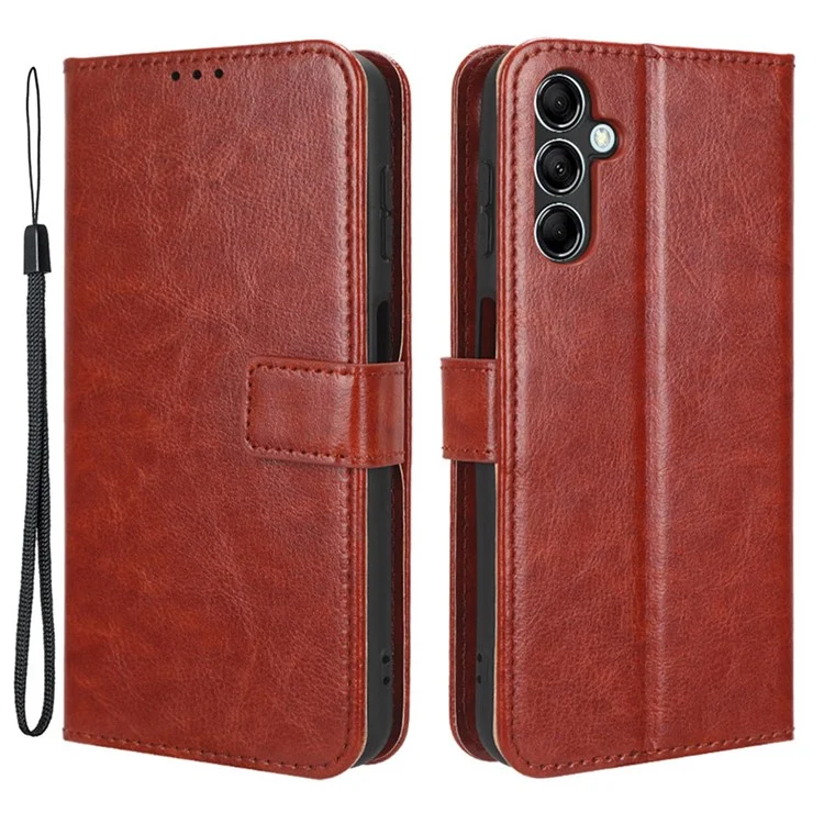 Custodia Portafoglio per Samsung Galaxy M54 5G / F54 5G, Texture Crazy Horse in Pelle PU, Flip Stand Cover - Marrone
