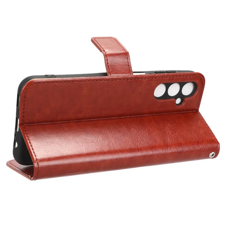 Custodia Portafoglio per Samsung Galaxy M54 5G / F54 5G, Texture Crazy Horse in Pelle PU, Flip Stand Cover - Marrone