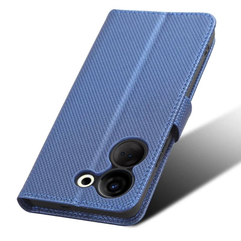 For TECNO Camon 20 Pro 4G CK7n / 20 4G CK6 PU Leather Diamond Texture Wallet Case TPU Inner Shell Stand Phone Cover - Blue
