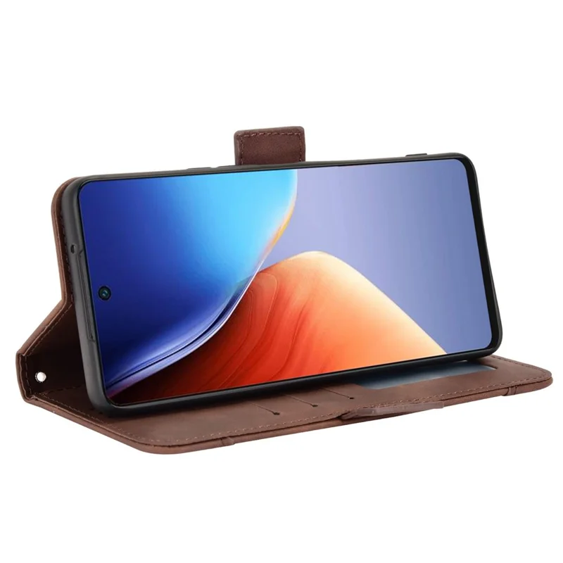 For TECNO Camon 20 Pro 4G CK7n / 20 4G CK6 PU Leather Wallet Case Flip Stand Protective Phone Cover with Multiple Card Slots - Brown