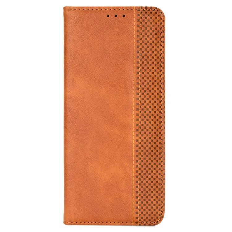 For Motorola Moto G Stylus (2023) Retro PU Leather Magnetic Phone Case Stand Wallet Flip Cover - Brown