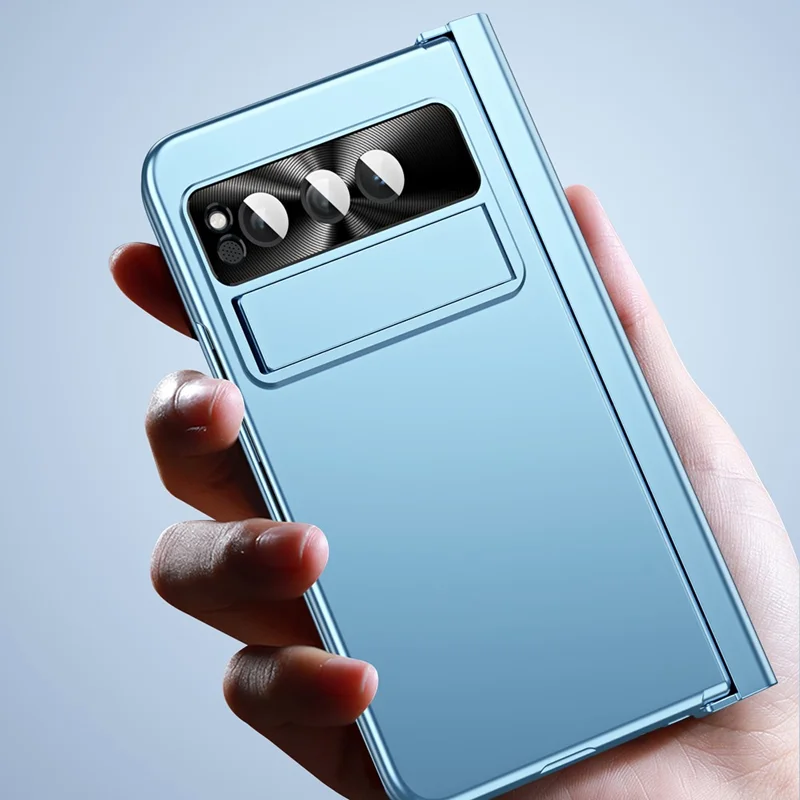 Til Google Pixel Fold Elektropladeret Klappetlukket Telefonbeskyttelsesdæksel i PC-materiale - Guld