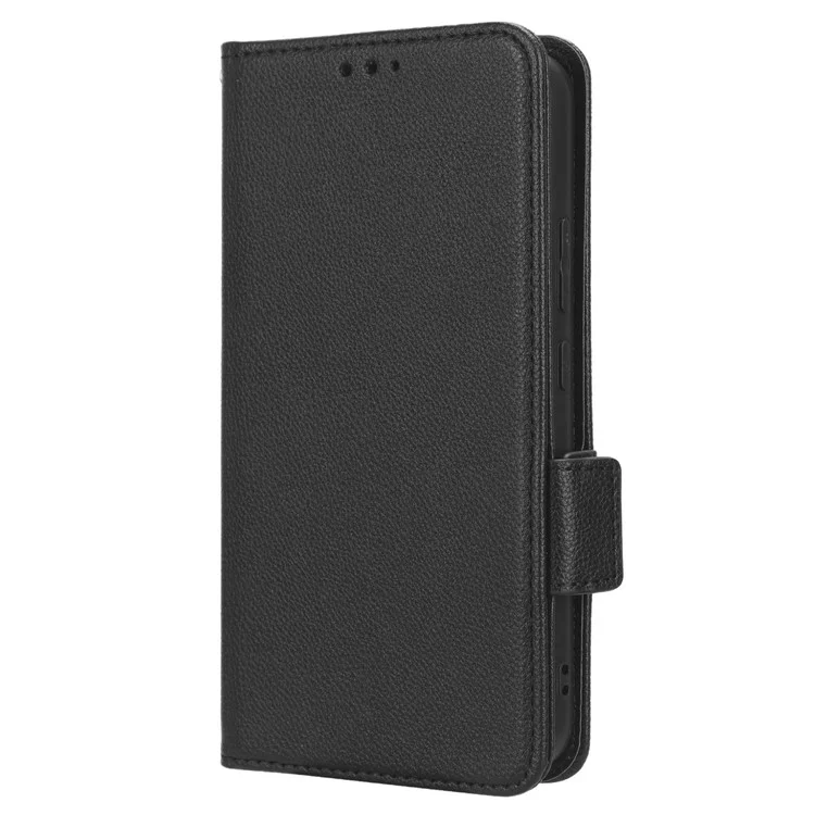 Für Samsung Galaxy M54 5G / F54 5G PU-Leder-Geldbörsen-Kraterschutz-Handyhülle Litchi-Textur Klappständer - Schwarz
