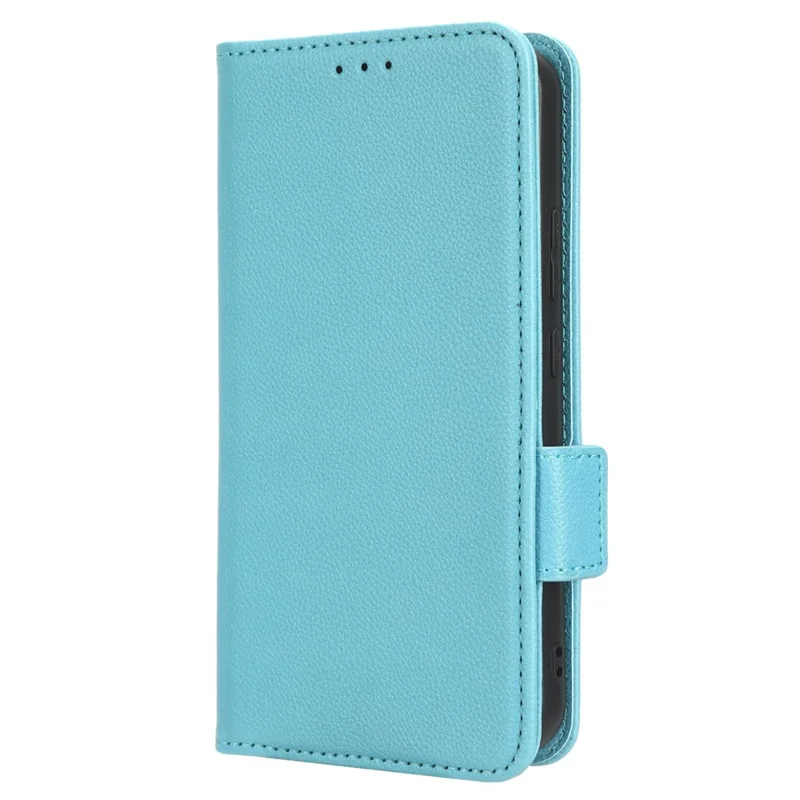Für Samsung Galaxy M54 5G / F54 5G PU-Leder-Geldbörse Anti-Kratzer Handyhülle Litchi-Textur Flip-Ständer-Abdeckung - Baby Blau