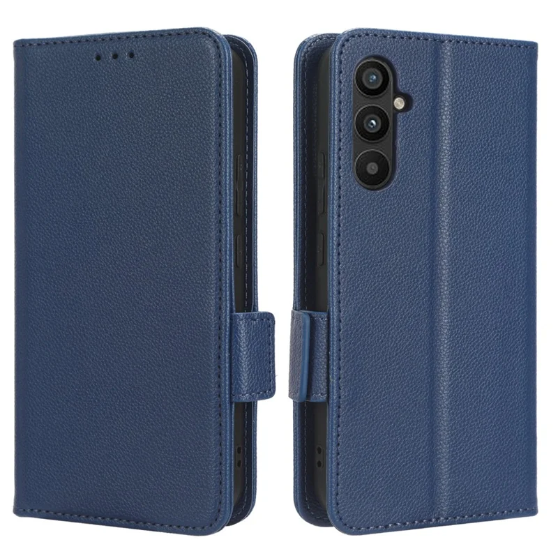 Pour Samsung Galaxy M54 5G / F54 5G Étui portefeuille en cuir PU anti-rayures - Bleu foncé