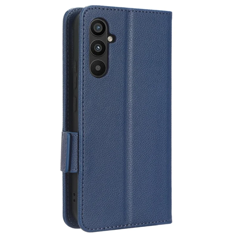 Pour Samsung Galaxy M54 5G / F54 5G Étui portefeuille en cuir PU anti-rayures - Bleu foncé