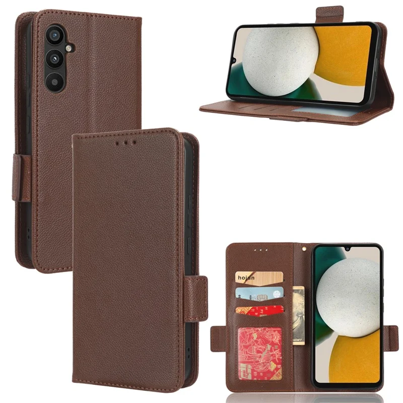 Per Samsung Galaxy M54 5G / F54 5G Custodia Flip in Pelle PU Anti-graffio - Marrone