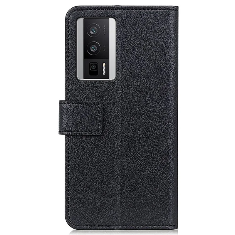Para Xiaomi Poco F5 Pro 5G / Redmi K60 5G / K60 Pro 5G Funda de cartera de piel PU con soporte anti-caída - Negro