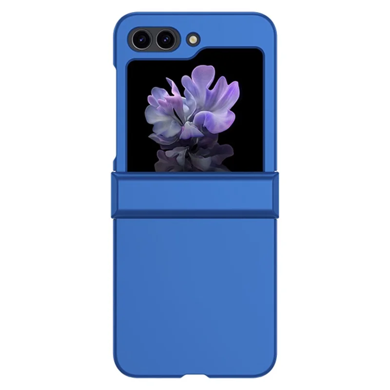 For Samsung Galaxy Z Flip5 5G Hinde Protection Phone Case Hard PC Skin-touch Cover - Dark Blue