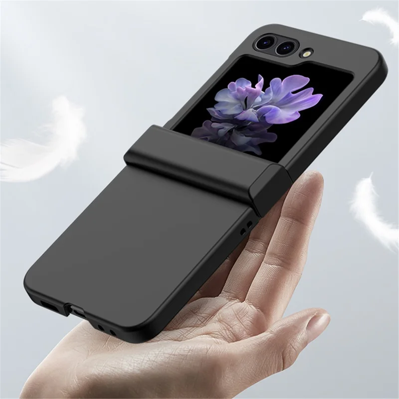 For Samsung Galaxy Z Flip5 5G Hinde Protection Phone Case Hard PC Skin-touch Cover - Dark Blue