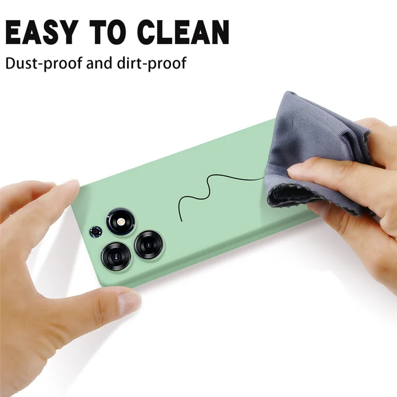 For TECNO Spark 10 Pro Liquid Silicone Soft Lining Phone Case Drop-Proof Back Cover - Green