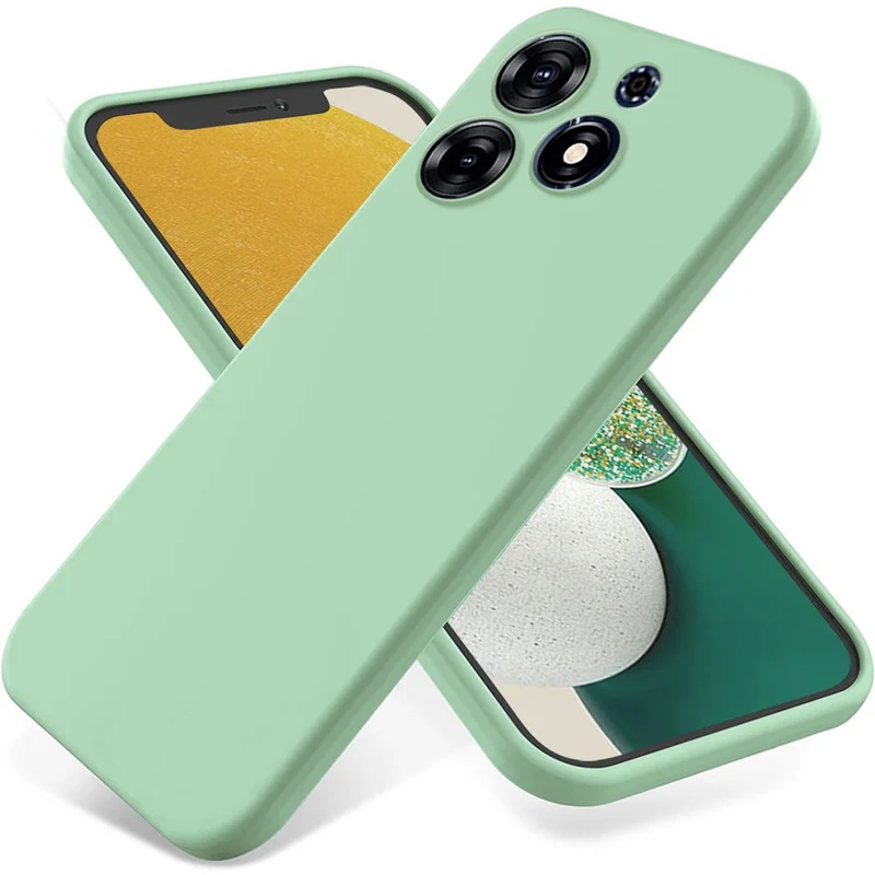 For TECNO Spark 10 Pro Liquid Silicone Soft Lining Phone Case Drop-Proof Back Cover - Green