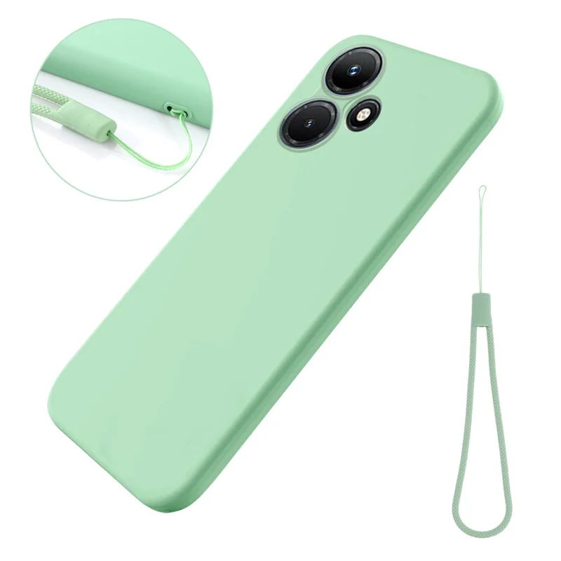 Pour Infinix Hot 30 Play Liquid Silicone Anti-Drop Phone Case Soft Lining Protection Cover - Vert