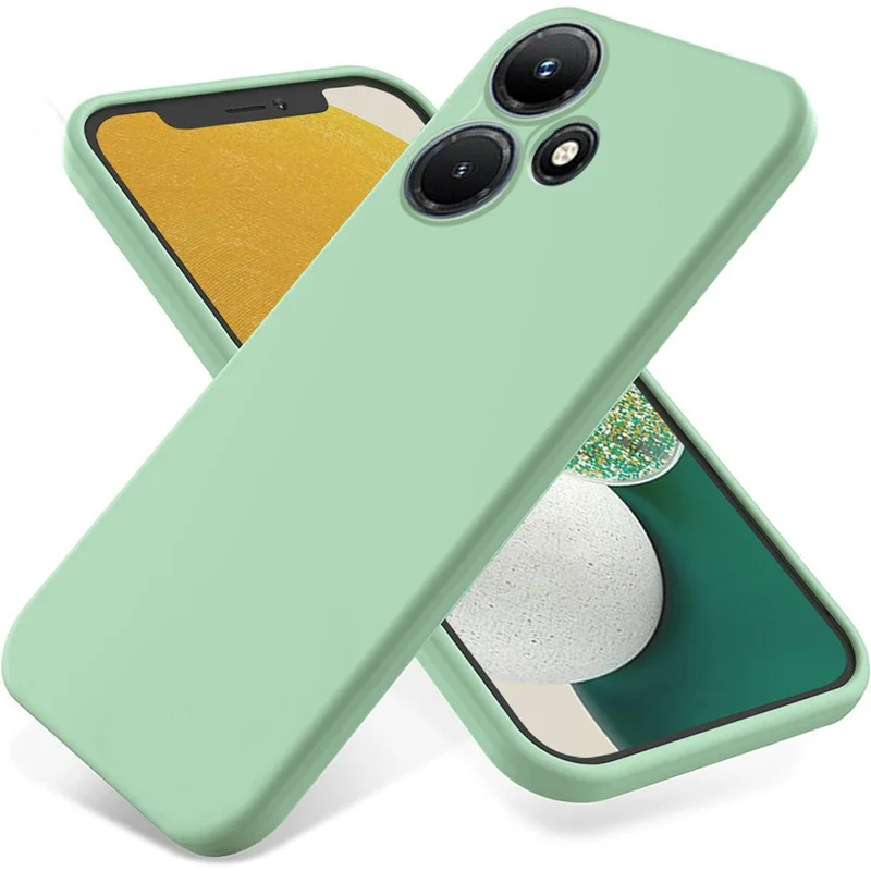 Pour Infinix Hot 30 Play Liquid Silicone Anti-Drop Phone Case Soft Lining Protection Cover - Vert