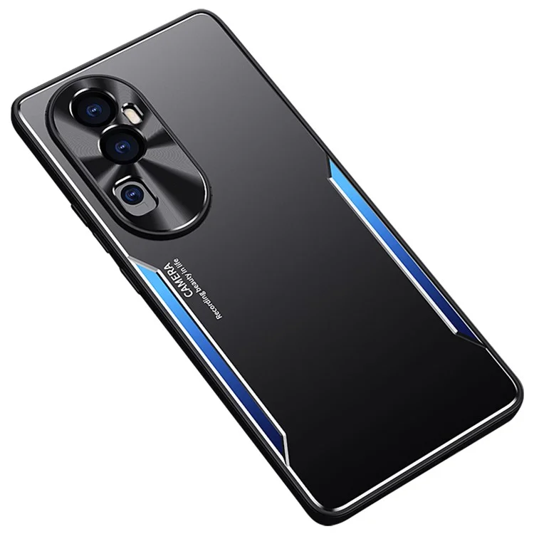 Für Oppo Reno10 Pro+ 5G staubdichter Mobiltelefon-Gehäusefall Anti-Kratzer Aluminiumlegierung + TPU Smartphone-Abdeckung - Blau