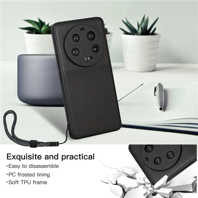 VILI TC Series Phone Case for Xiaomi 13 Ultra, Текстурированный чехол из PU-кожи с ударопрочным покрытием TPU