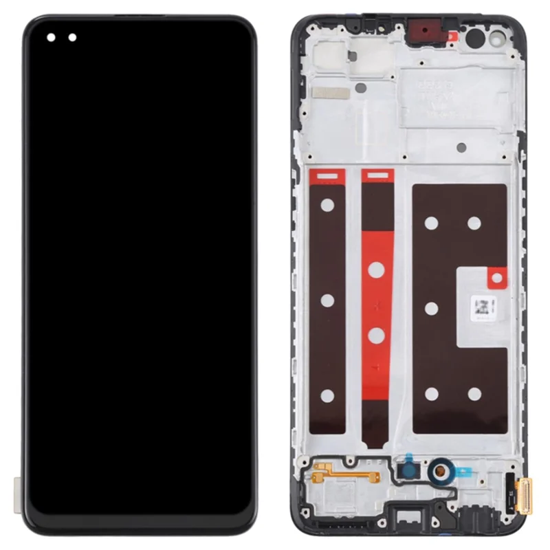 Para Oppo Reno4 Lite / A93 / F17 Pro Grau C Conjunto de Ecrã LCD e Digitalizador + Estrutura (Tecnologia TFT) (sem logótipo)