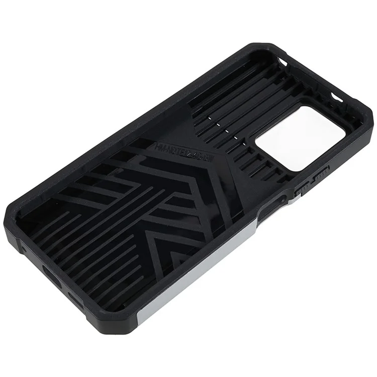 Pour Xiaomi Redmi Note 12 4G PC+TPU Étui de protection avec support Slide Lens et porte-carte - Argent