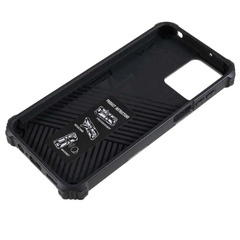 For Motorola Moto G13 4G / G23 4G / G53 5G Phone Case Camouflage PC+TPU Cell Phone Cover with Kickstand - Navy Blue