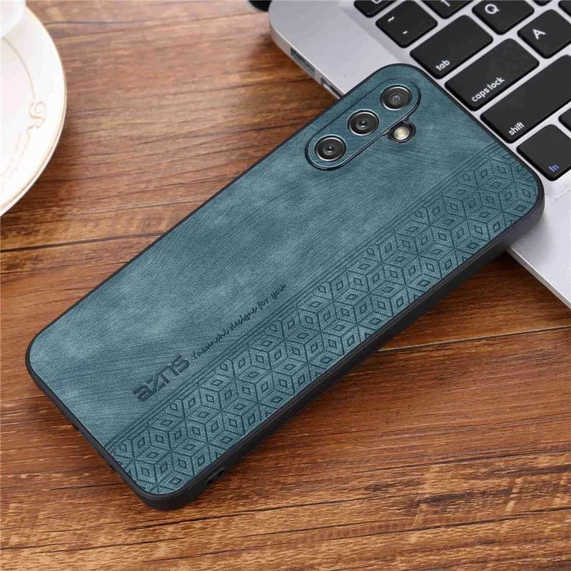 AZNS For Samsung Galaxy M14 5G Anti-scratch Phone Case Imprinted PU Leather+TPU Back Cover - Green