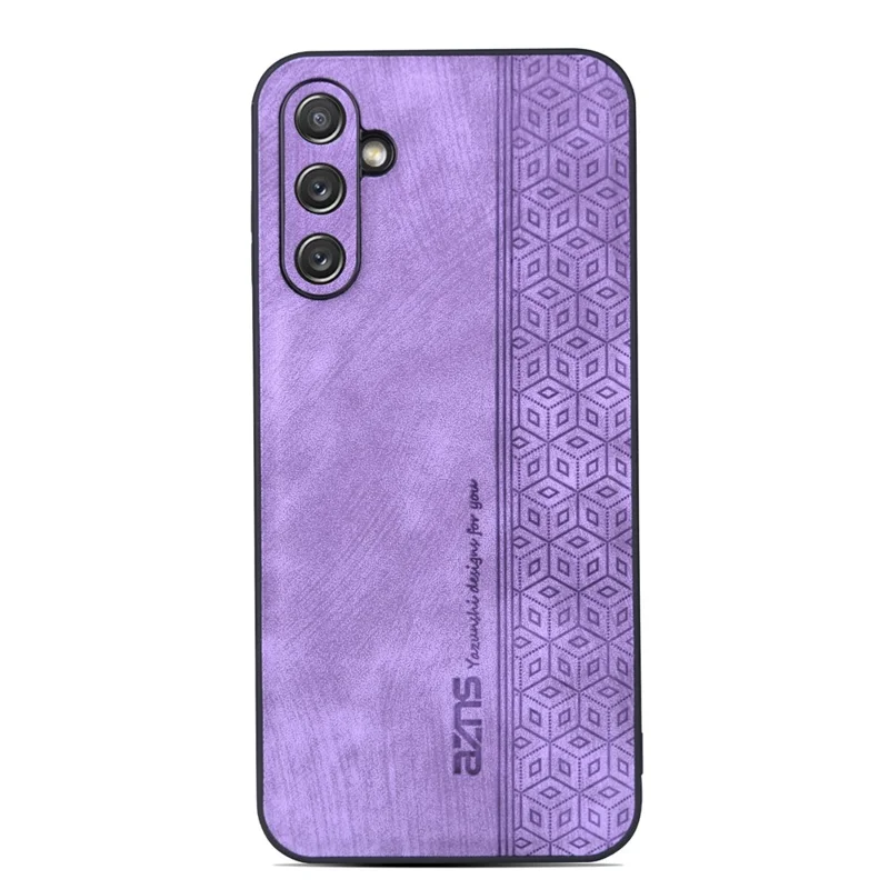 AZNS For Samsung Galaxy M14 5G Anti-scratch Phone Case Imprinted PU Leather+TPU Back Cover - Purple