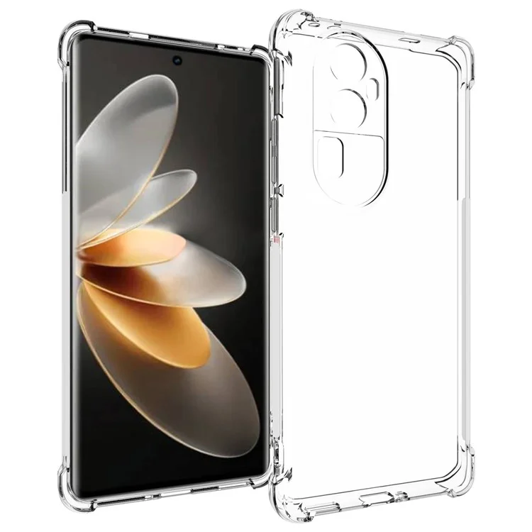 Für Oppo Reno10 Pro+ 5G Stoßfestes Handyhülle Transparente Anti-Rutsch-Flexible TPU-Abdeckung