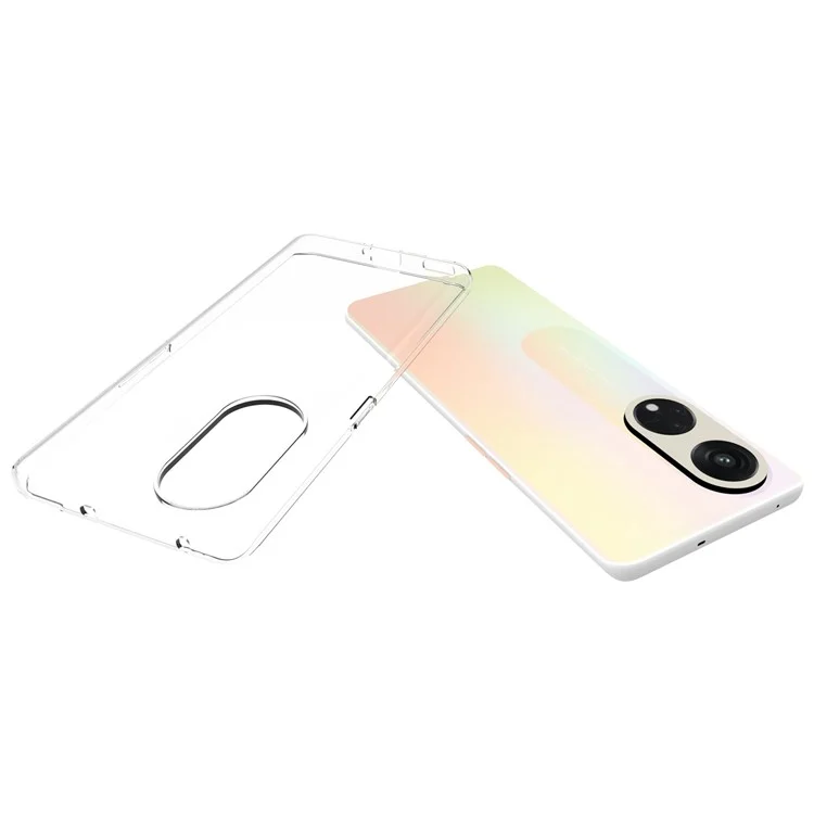 Para Oppo Reno8 T 5G / A1 Pro 5G Capa de Telefone TPU Glossy Watermark-Free Anti-scratch