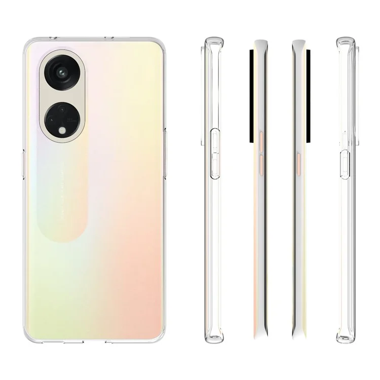 Para Oppo Reno8 T 5G / A1 Pro 5G Capa de Telefone TPU Glossy Watermark-Free Anti-scratch