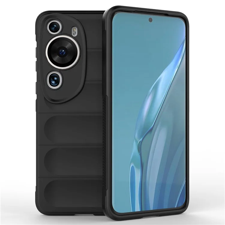 Para Huawei P60 Art Shock-Absorbed Phone Shell Soft TPU Cell Phone Case Polvo resistente Funda protectora - Negro