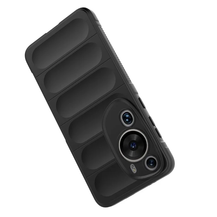 Para Huawei P60 Art Shock-Absorbed Phone Shell Soft TPU Cell Phone Case Polvo resistente Funda protectora - Negro