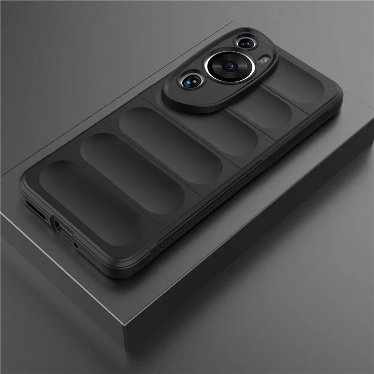 Para Huawei P60 Art Shock-Absorbed Phone Shell Soft TPU Cell Phone Case Polvo resistente Funda protectora - Negro