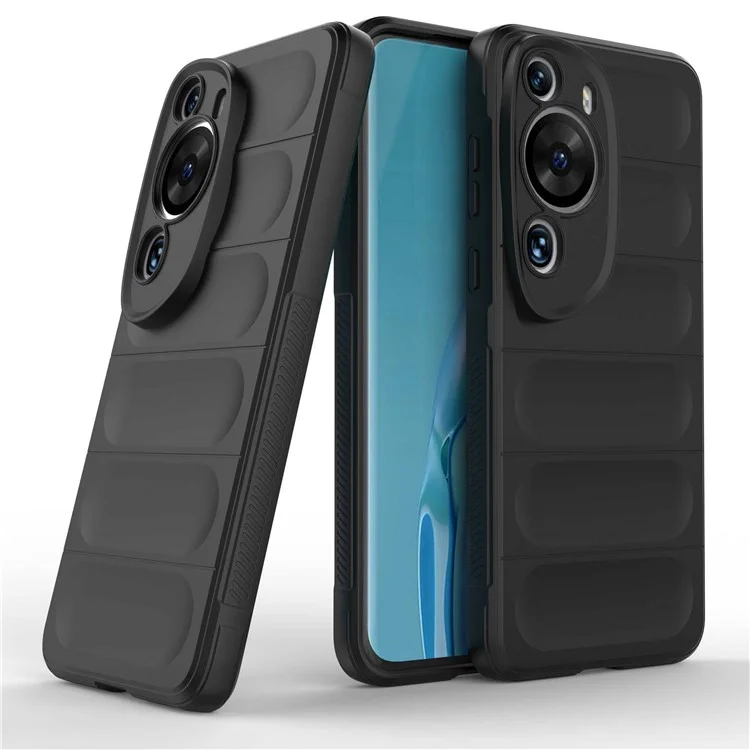 Para Huawei P60 Art Shock-Absorbed Phone Shell Soft TPU Cell Phone Case Polvo resistente Funda protectora - Negro