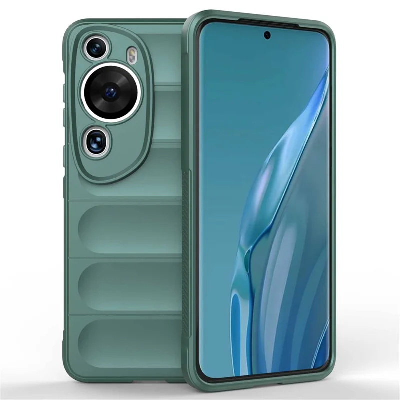 For Huawei P60 Art Shock-Absorbed Phone Shell Soft TPU Cell Phone Case Dustproof Protective Cover - Green