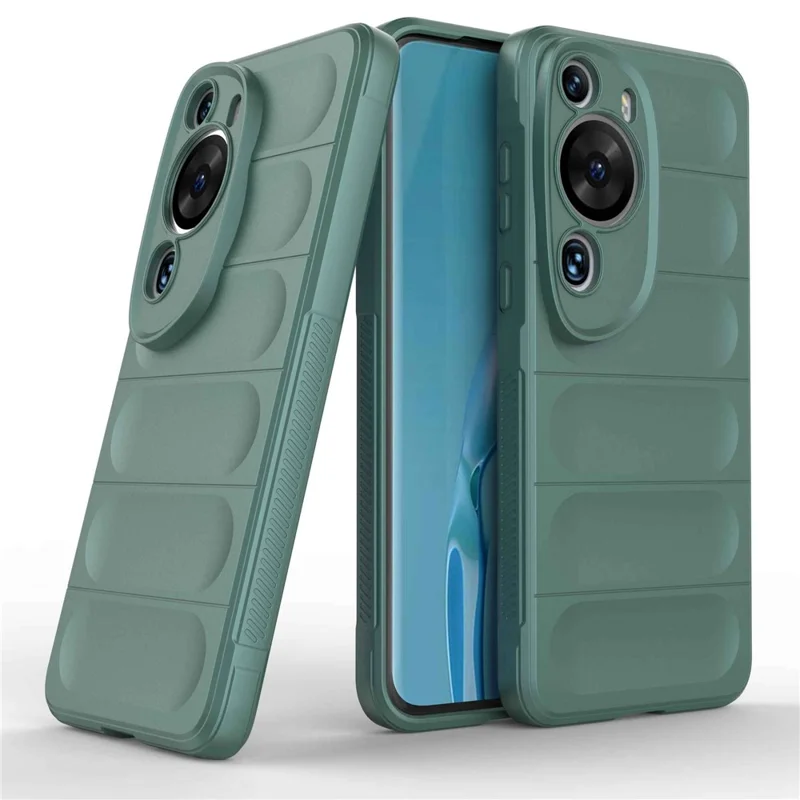 For Huawei P60 Art Shock-Absorbed Phone Shell Soft TPU Cell Phone Case Dustproof Protective Cover - Green