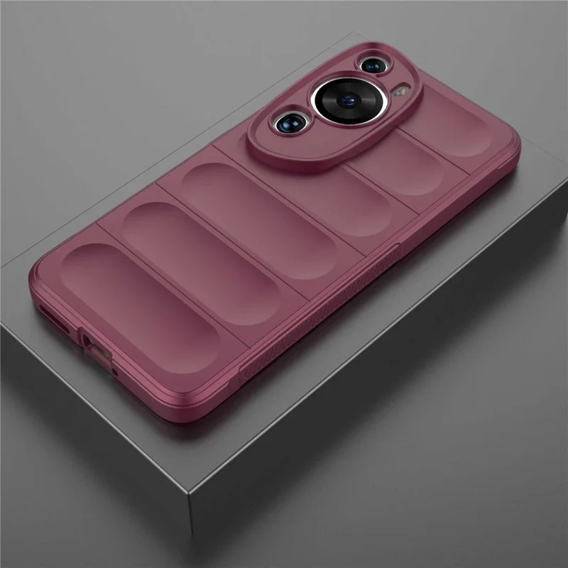 Per Huawei P60 Art Shock-Absorbed Phone Shell Soft TPU Cell Phone Case Dustproof Protective Cover - Wine Red