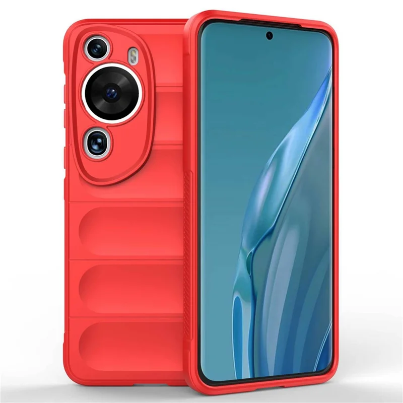 For Huawei P60 Art Shock-Absorbed Phone Shell Soft TPU Cell Phone Case Dustproof Protective Cover - Red