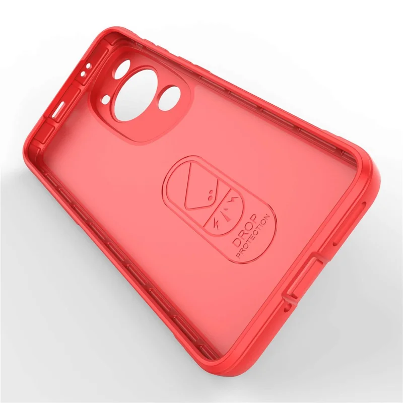For Huawei P60 Art Shock-Absorbed Phone Shell Soft TPU Cell Phone Case Dustproof Protective Cover - Red