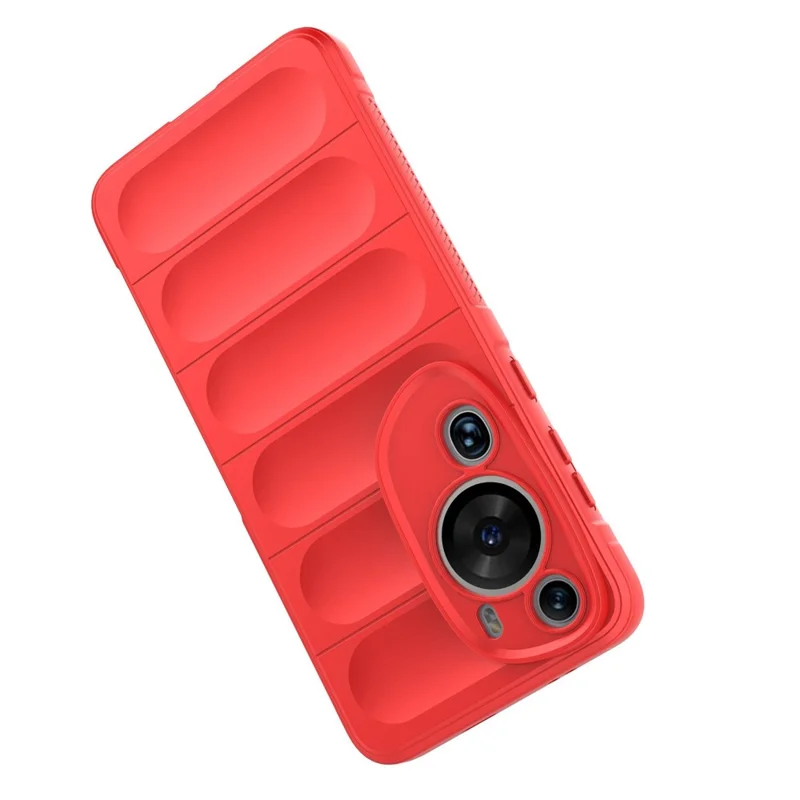 For Huawei P60 Art Shock-Absorbed Phone Shell Soft TPU Cell Phone Case Dustproof Protective Cover - Red