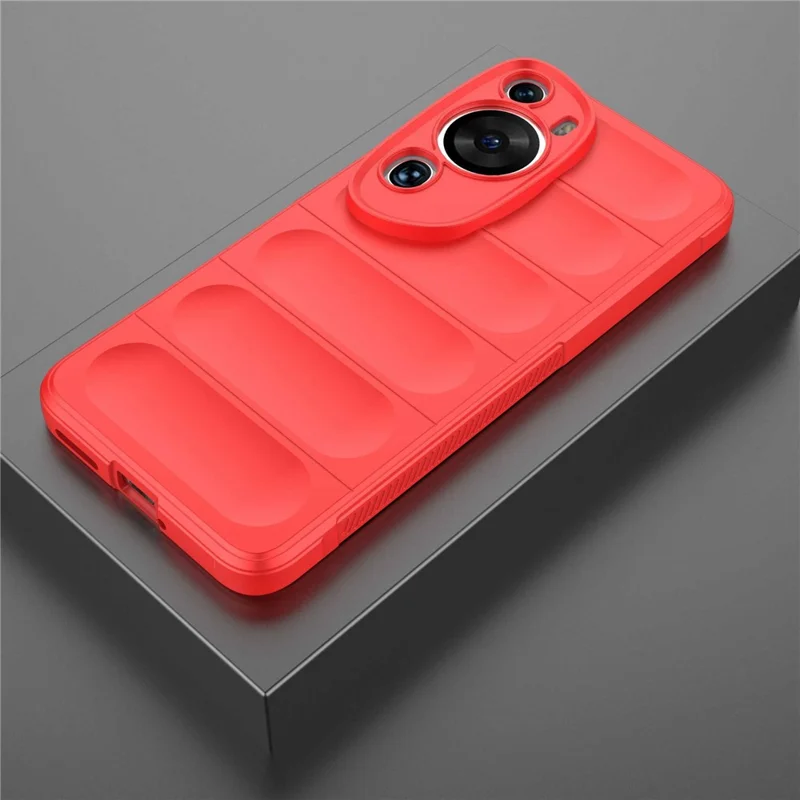 For Huawei P60 Art Shock-Absorbed Phone Shell Soft TPU Cell Phone Case Dustproof Protective Cover - Red