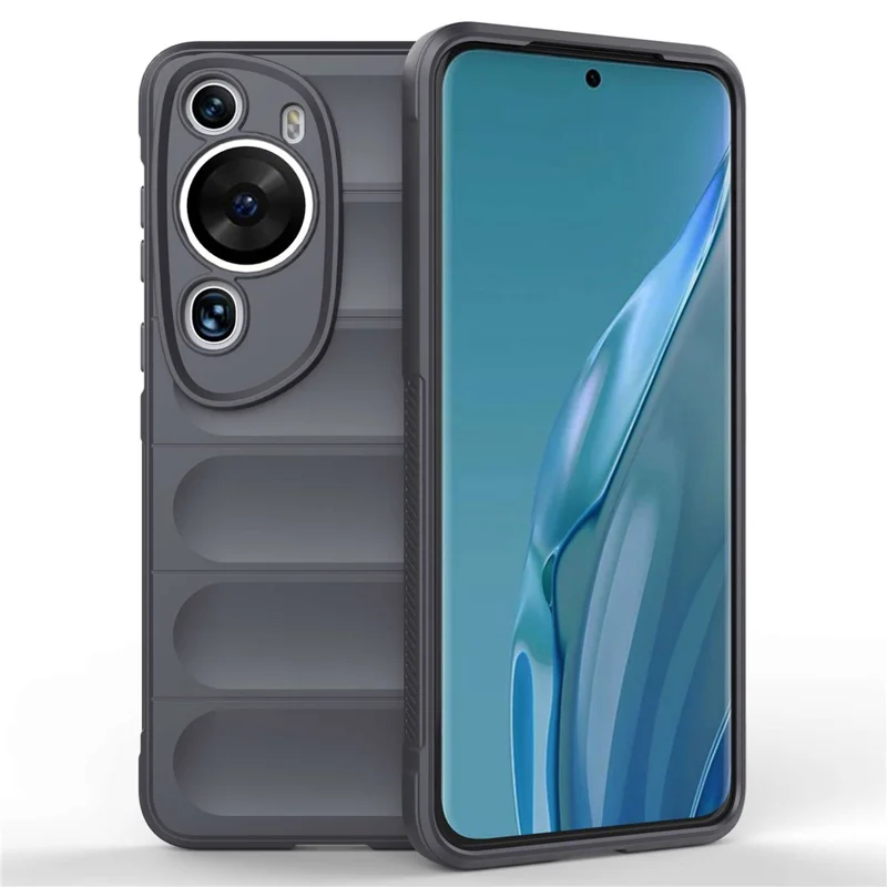 Per Huawei P60 Art Shock-Absorbed Phone Shell Soft TPU Cell Phone Case Antipolvere Custodia Protettiva - Grigio Scuro