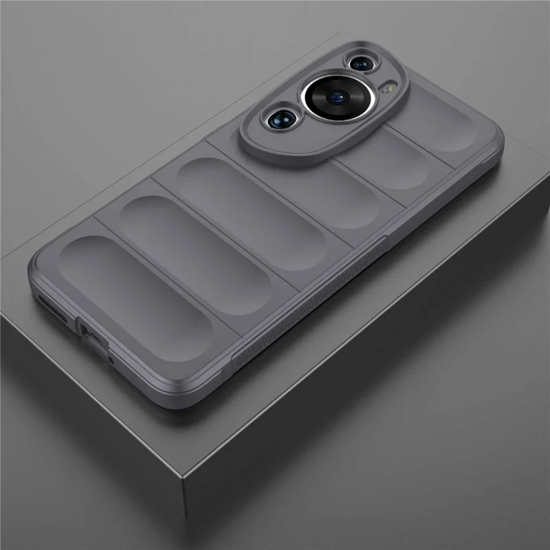 Per Huawei P60 Art Shock-Absorbed Phone Shell Soft TPU Cell Phone Case Antipolvere Custodia Protettiva - Grigio Scuro