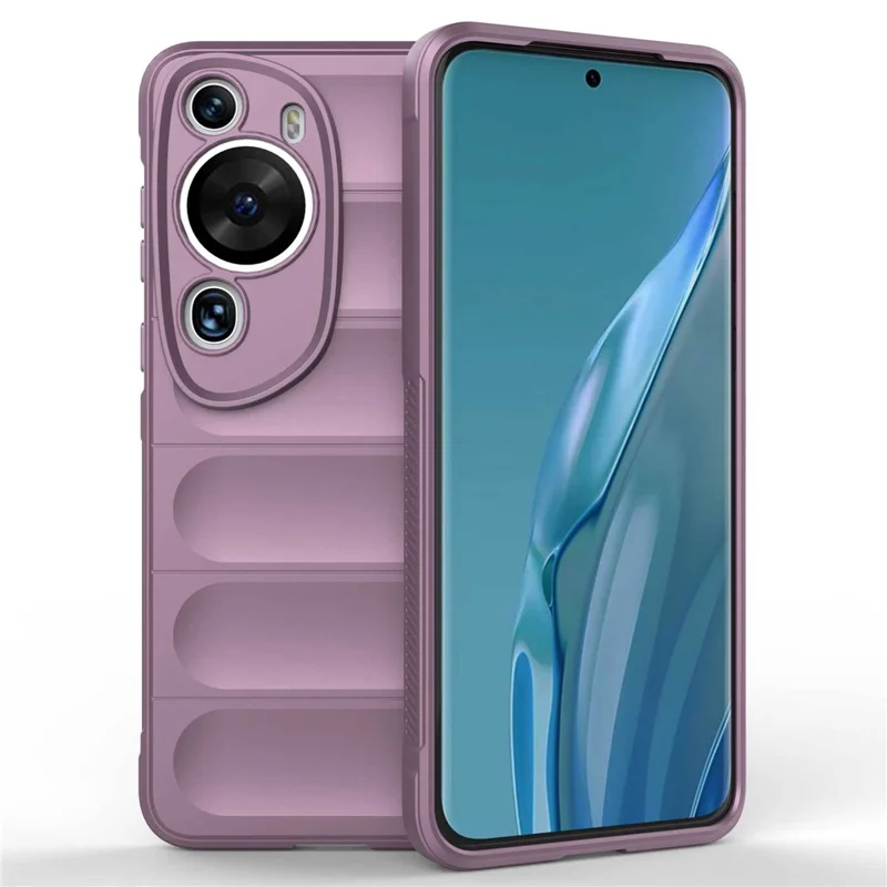 For Huawei P60 Art Shock-Absorbed Phone Shell Soft TPU Cell Phone Case Dustproof Protective Cover - Light Purple