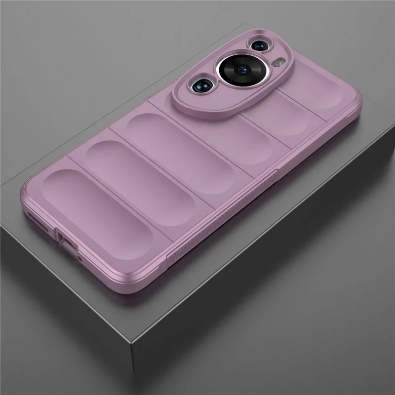For Huawei P60 Art Shock-Absorbed Phone Shell Soft TPU Cell Phone Case Dustproof Protective Cover - Light Purple
