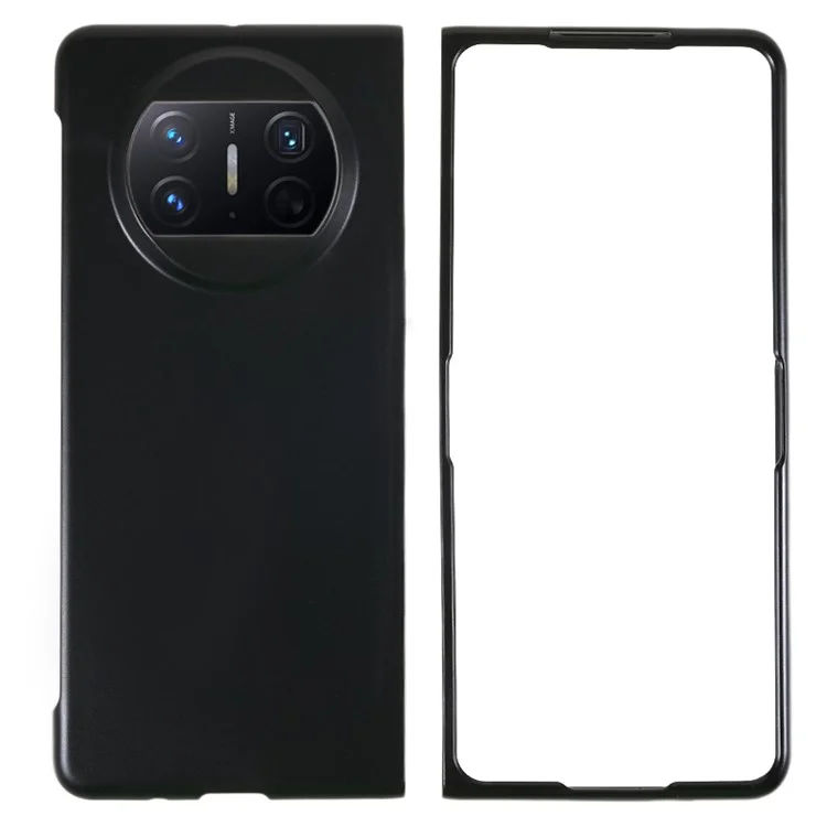Étui rigide pour téléphone PC pour Huawei Mate X3 5G, conception en deux pièces, étui de protection anti-rayures pour téléphone pliable - Noir